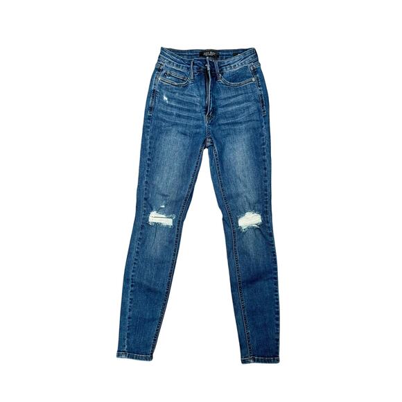Judy Blue Distressed Skinny Jeans Size 5/27 - Picture 2 of 7